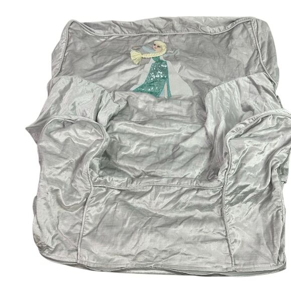 Pottery Barn Kids Anywhere Chair Cover Frozen silver DEFECT - Picture 3 of 14
